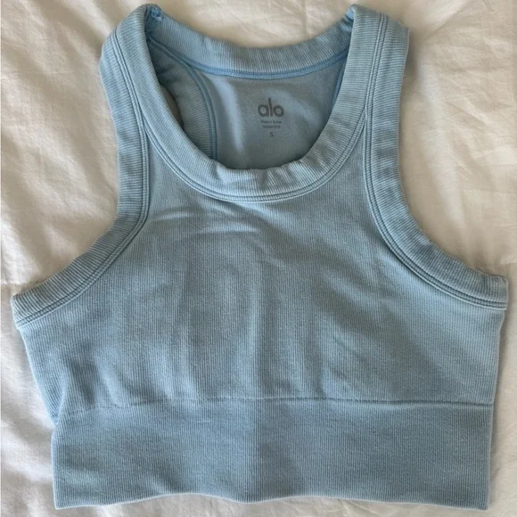 ALO Yoga Seamless Delight High Neck Bra Top - Picture 5 of 7